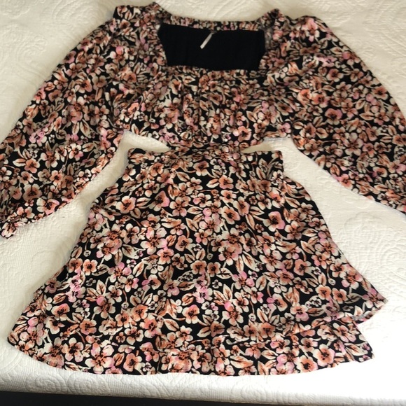 Free People Jael Cutout Floral Printed Mini Dress Size M - Picture 9 of 13
